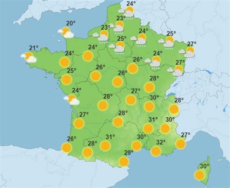 Prévisions météo pour France 